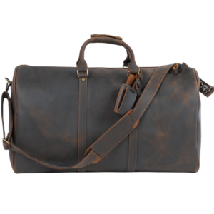 Genuine Leather Weekender Travel Duffel Luggage Bag