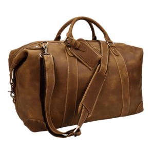 Leather Weekender Bag with Laptop Compartment For Men 7
