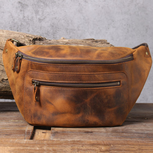 Classic Leather Cross Body Bag for Men