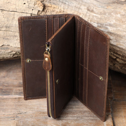 Men's Leather Wallet With Money Clip