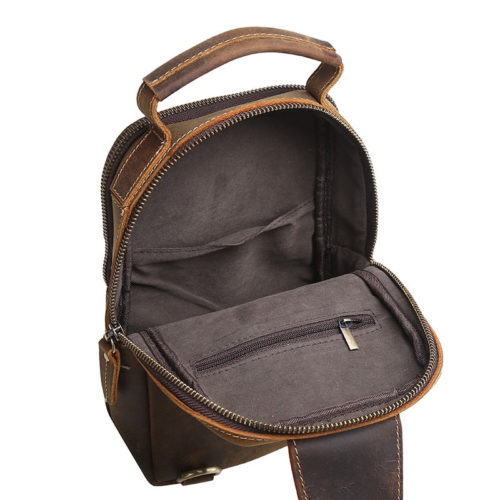 Genuine Leather Small Sling Bag for Men
