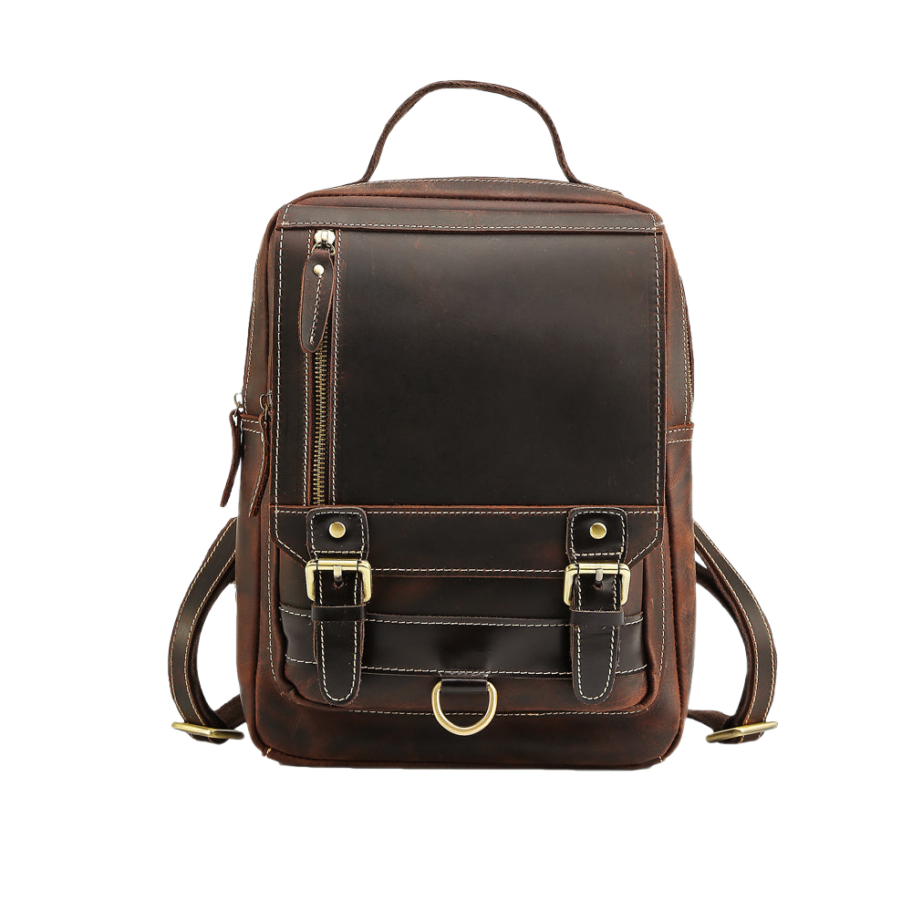 Mens Convertible Cowhide Small Leather Backpack Sling Bag - Horizon ...