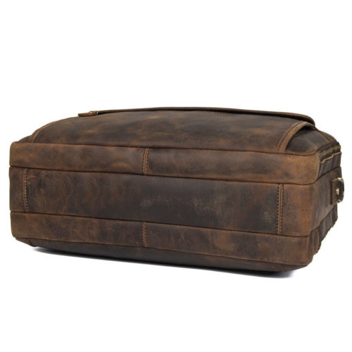 15.6" Vintage Leather Briefcase for Men