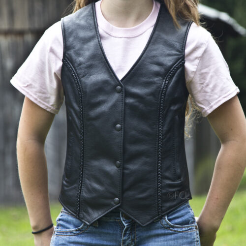 Braided Vest With Zippered Pockets