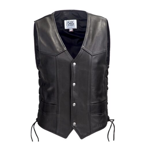 Men's Laced Full Back Motorcycle Vest